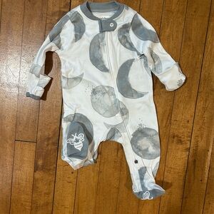 Burt's Bees Baby Gray Moon Kids Footie
